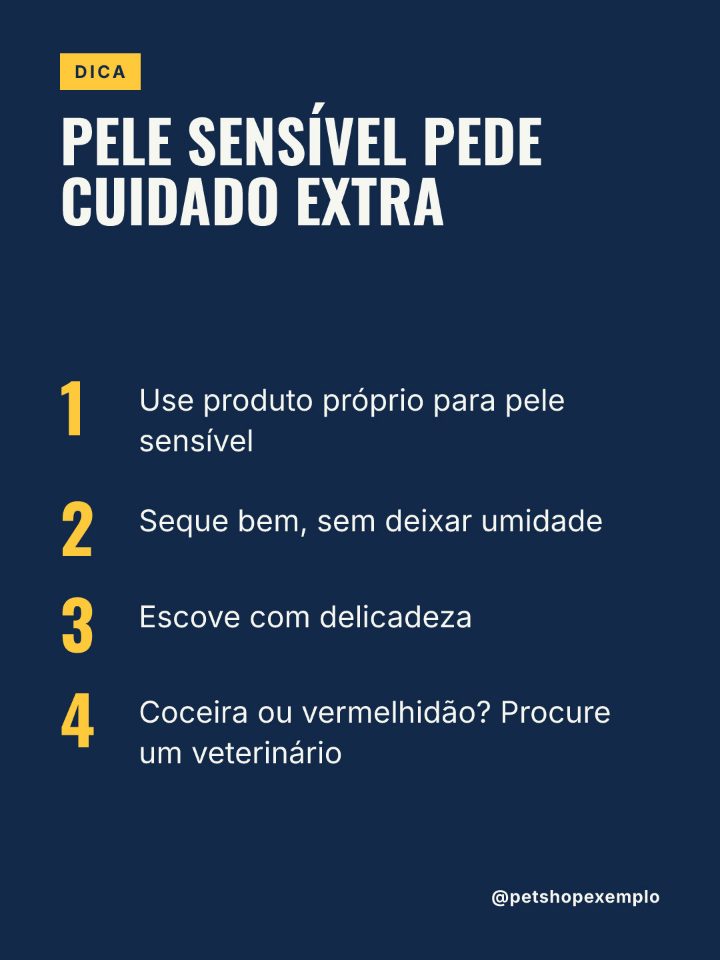 Arte de exemplo: dicas para pele sensível