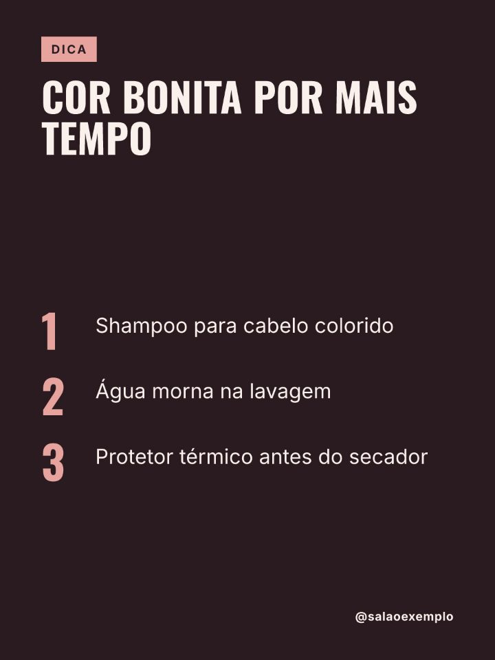 Arte de exemplo: cor bonita por mais tempo